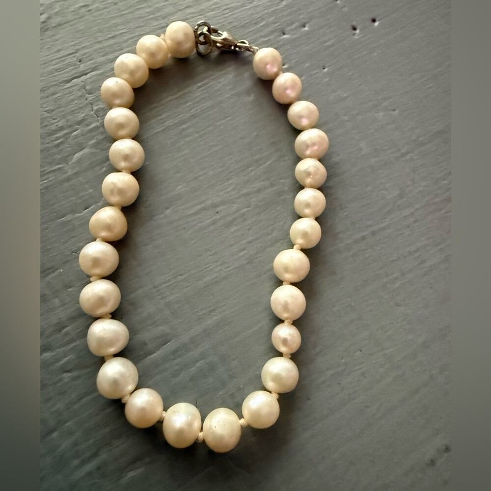 String Of Pearls 925 Sterling Silver Bracelet